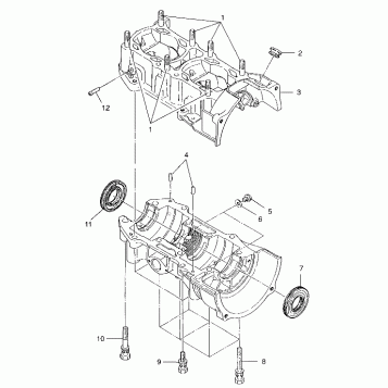 CRANKCASE - 099ET4BS (4948314831c009)