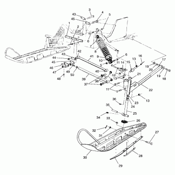 FRONT SUSPENSION and SKI - 099SU4BS (4948324832b001)