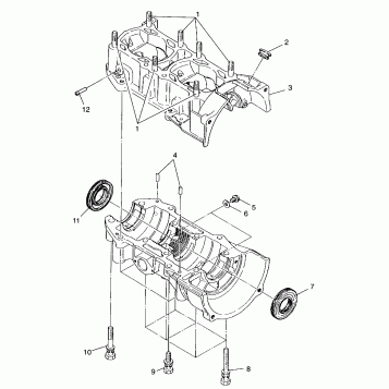 CRANKCASE - 099SU4BS (4948324832c007)