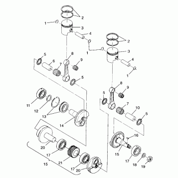 PISTON and CRANKSHAFT - 099SU4BS (4948324832c009)