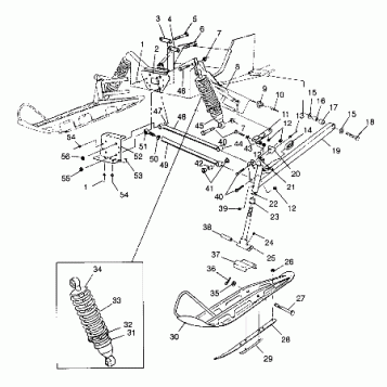 FRONT SUSPENSION and SKI - 099ET4ESA (4948334833B003)