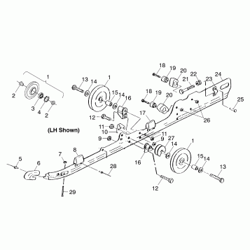 RAIL MOUNTING (SUSPENSION) - 099ET4ESA (4948334833B012)
