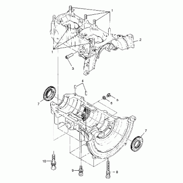 CRANKCASE - 099ET4ES (4948334833C007)