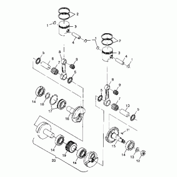 PISTON and CRANKSHAFT - 099ET4ESA (4948334833C009)