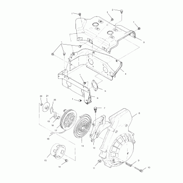 BLOWER HOUSING & RECOIL STARTER - 099EB4ESA (4948344834c007)