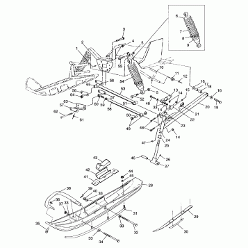 FRONT SUSPENSION and SKI - E99SS5BU (4948364836b003)
