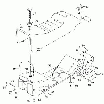 SEAT and GAS TANK - 099AB6AS (4948394839a006)