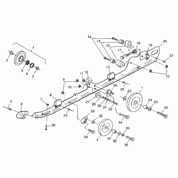 RAIL MOUNTING (SUSPENSION) - 099AB6AS (4948394839b010)