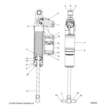 SUSPENSION, SHOCKS, REAR TRACK, INTERNALS - S26TDZ8MS (602945)