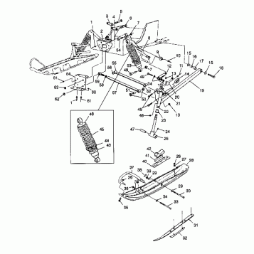 FRONT SUSPENSION and SKI - 099ED6AS (4948404840a013)