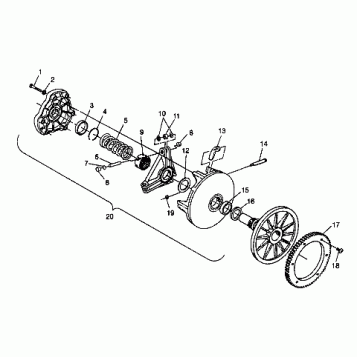 DRIVE CLUTCH - 099ED6AS (4948404840b013)