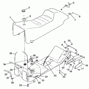 SEAT and GAS TANK - 099AB7BS (4948424842a006)