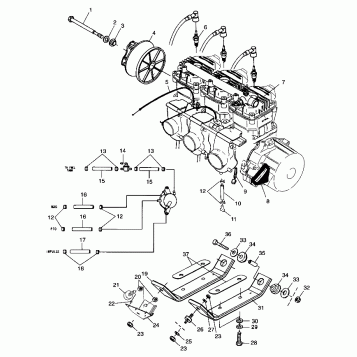 ENGINE MOUNTING - 099AB7BS (4948424842c007)