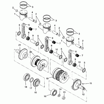 PISTON and CRANKSHAFT - 099AB7BS (4948424842c010)