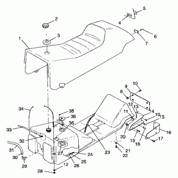 SEAT and GAS TANK - 099AB8AS (4948434843a006)