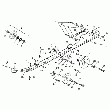 RAIL MOUNTING (SUSPENSION) - 099AB8AS (4948434843b010)