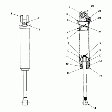 FOX SHOCK - GAS, REAR TRACK - 099AB8AS (4948434843c002)