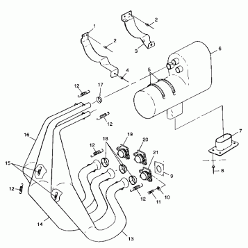 EXHAUST SYSTEM - 099AB8AS (4948434843c005)