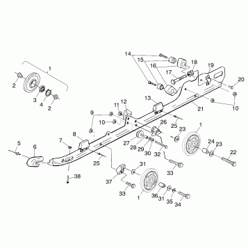RAIL MOUNTING (SUSPENSION) - 099SX4CS (4948444844b009)