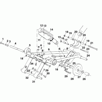 FRONT TORQUE ARM - 099SX4CS (4948444844b011)