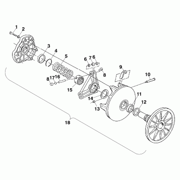 DRIVE CLUTCH - 099SX4CS (4948444844b013)