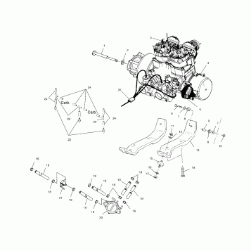 ENGINE MOUNTING - 099SX4CS (4948444844c004)