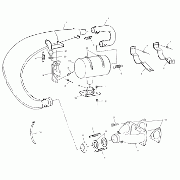 EXHAUST SYSTEM - 099SX4CS (4948444844c006)