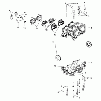 CRANKCASE - 099SP5AS (4948454845c008)