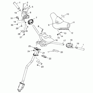 STEERING - HANDLEBAR - 099SB7AS (4948494849b007)