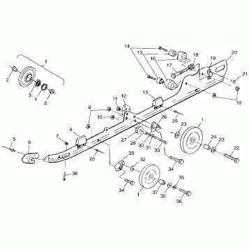 RAIL MOUNTING (SUSPENSION) - 099SB7AS (4948494849b010)