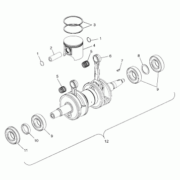 PISTON and CRANKSHAFT - 099SB7AS (4948494849c009)