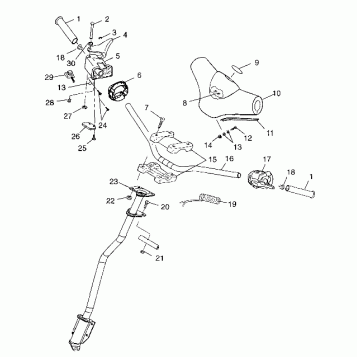 STEERING - HANDLEBAR - 099SP7AS (4948504850b007)
