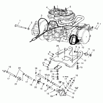 ENGINE MOUNTING - 099SP7AS (4948504850c008)
