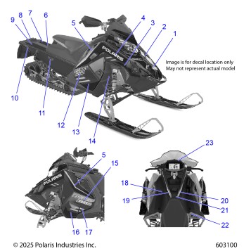 BODY, DECAL, CASCADE GREEN SIDE PANEL W/WHITE TRIM - S26TLC8RS (603100)