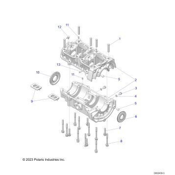 ENGINE, CRANKCASE - S25CED5TSL/TSU (C602439-3)