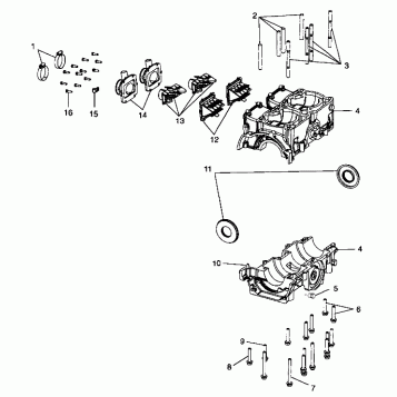 CRANKCASE - 099SB5AS (4950155015c005)