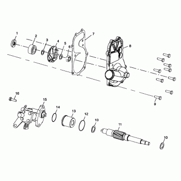 WATER PUMP/OIL PUMP - 099SB5AS (4950155015c007)