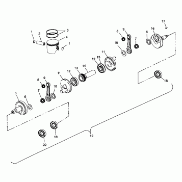 PISTON and CRANKSHAFT - 099SB5AS (4950155015c008)