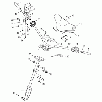 STEERING - HANDLEBAR - 099ST4DS (4950445044b003)