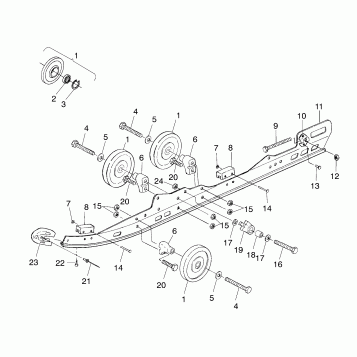 RAIL MOUNTING SUSPENSION - 099ST4DS (4950445044b009)