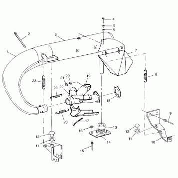EXHAUST SYSTEM - 099ST4DS (4950445044c001)
