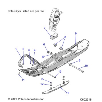 STEERING, SKI ASM - S23TDH6RS (C602318)