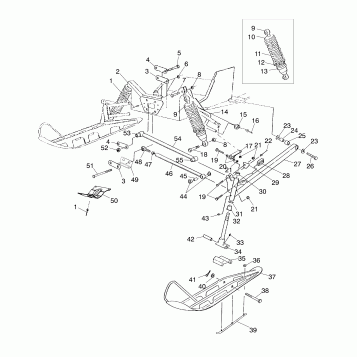 FRONT SUSPENSION and SKI - S00SB4BS (4952895289b001)