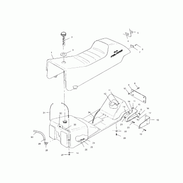 SEAT and GAS TANK - S00SB5AS (4953045304a006)