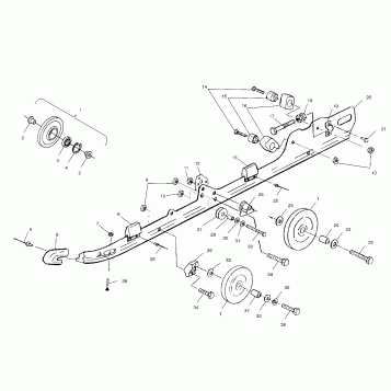 RAIL MOUNTING (SUSPENSION) - S00SB5AS (4953045304b009)