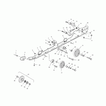 RAIL MOUNTING (SUSPENSION) - 099SX4FS (4953375337b009)