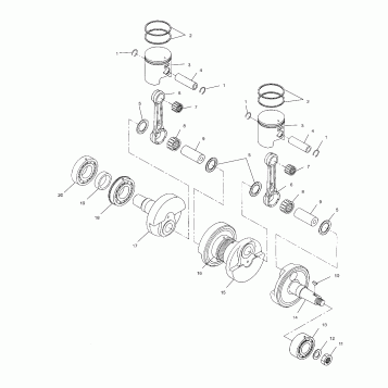 PISTON and CRANKSHAFT - 099SX4FS (4953375337c005)