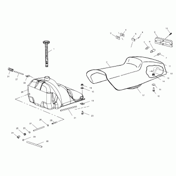 SEAT AND GAS TANK - 099NX4CS (4953455345A006)