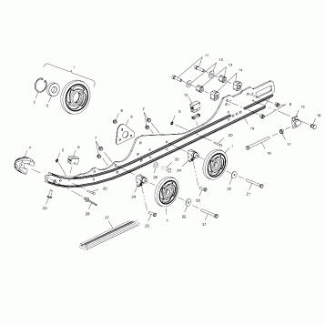RAIL MOUNTING (SUSPENSION) - 099NX4CS (4953455345B010)