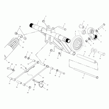 REAR TORQUE ARM - 099NX4CS (4953455345B013)